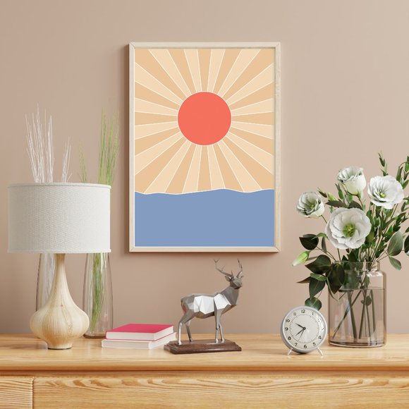 Modern Minimalist Boho Landscape Wall Art Print Home Decor [No Frame] - Picture 3 of 7